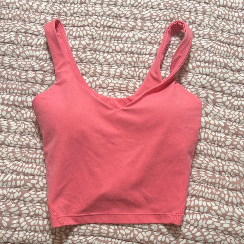 Lulu align tank coral